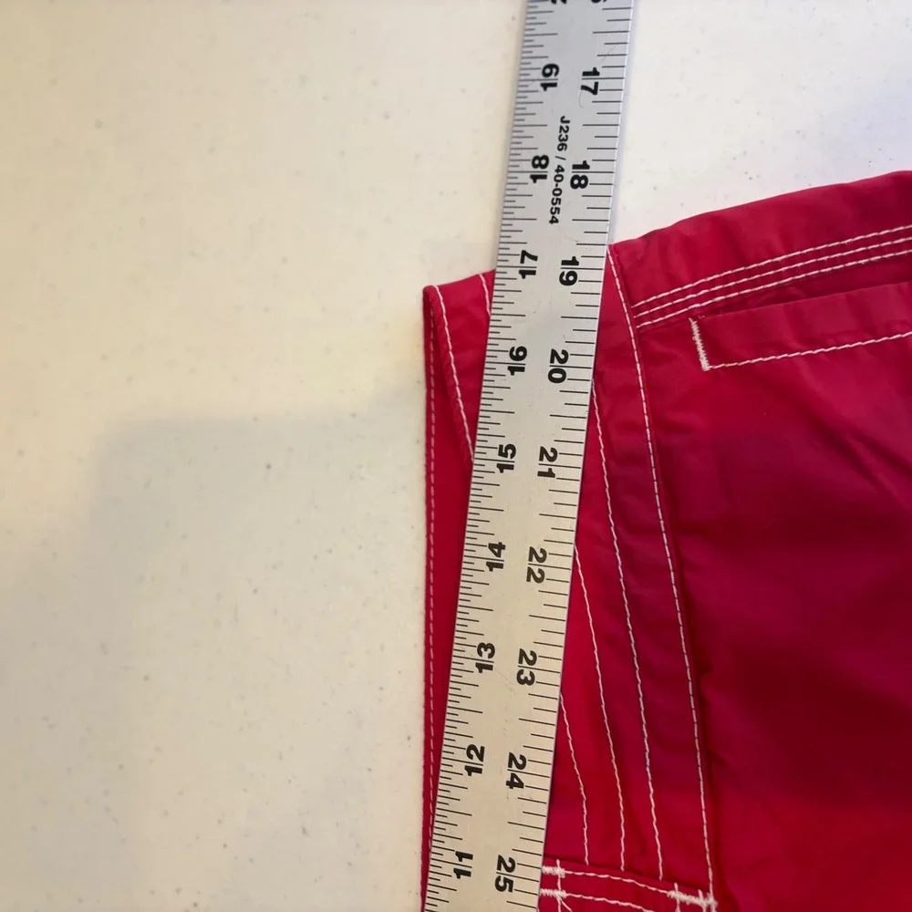 Y2K Old Navy Mens Red Huntington Beach Surf Club Board Shorts Swim Trunks Size M